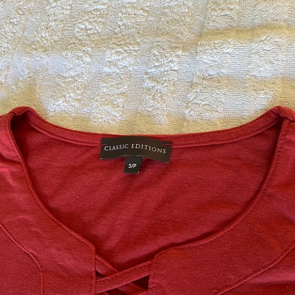 Casual v-neck ¾ length sleeve t-shirt, Classic Editions brand - Picture 3 of 11